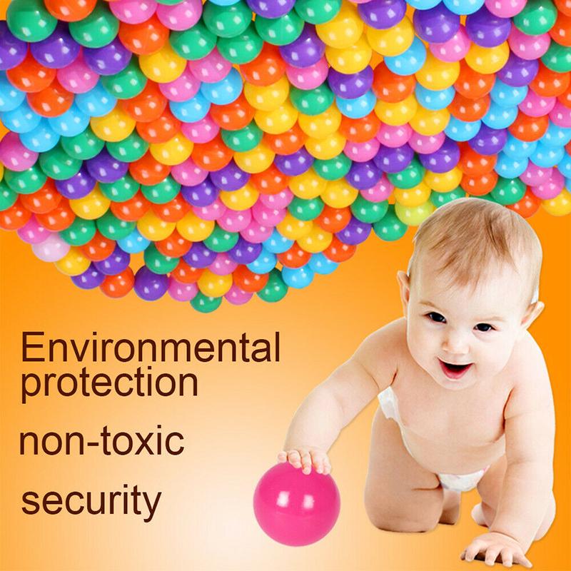 100/200Pcs Colorful Plastic Ball Pit Balls Crush Proof Ocean Ball Kids Toy Games