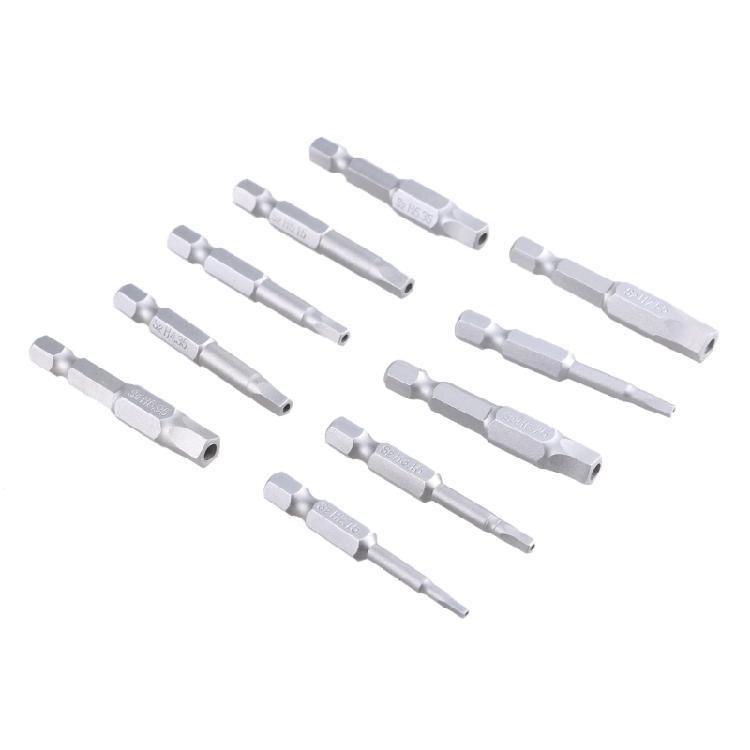 Pentagonal Head Screwdriver Bit Set Strong Magnetic Suitable for Various Repairs 2.15-7.55 10PCS Different Size