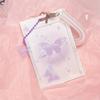 1pc Butterfly Keychain Card Cover, Bus Card Campus Card Rice Card Cover, Acrylic Card Cover with Lanyard Card Cover, Idol Small Card Cover