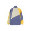 Li Ning CF Wu Xing Serie Half-Zip Stehkragen Locker Colorblock Pullover Sweatshirt Herren Sweatshirt Sonnenuntergang-Lila AWDRD85-3