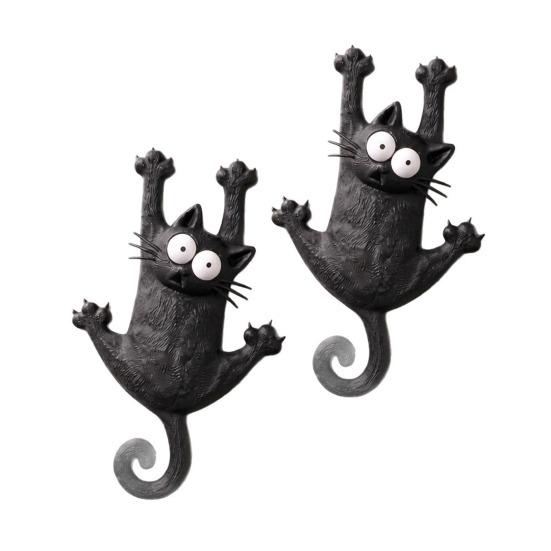 1/2/3Pcs Black Cat Refrigerator Magnet Cartoon Kitten Fridge Magnet Home Kitchen Cabinet Locker Decoration Cat Lover Gift