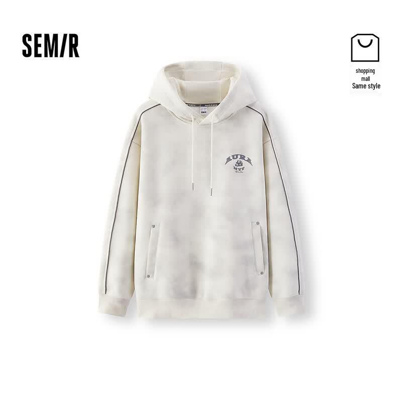 Semir Men's Hooded Pullover Sweatshirt with Letter Print