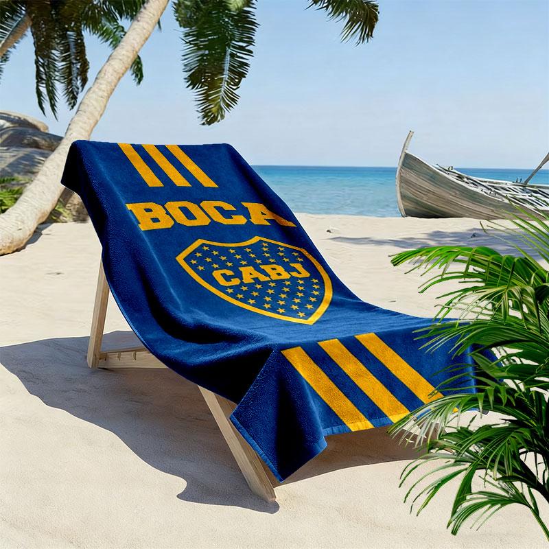 Boca Juniors Print Strandtuch, Großes Weiches Schnelltrocknendes Handtuch für Strand Camping Schwimmen