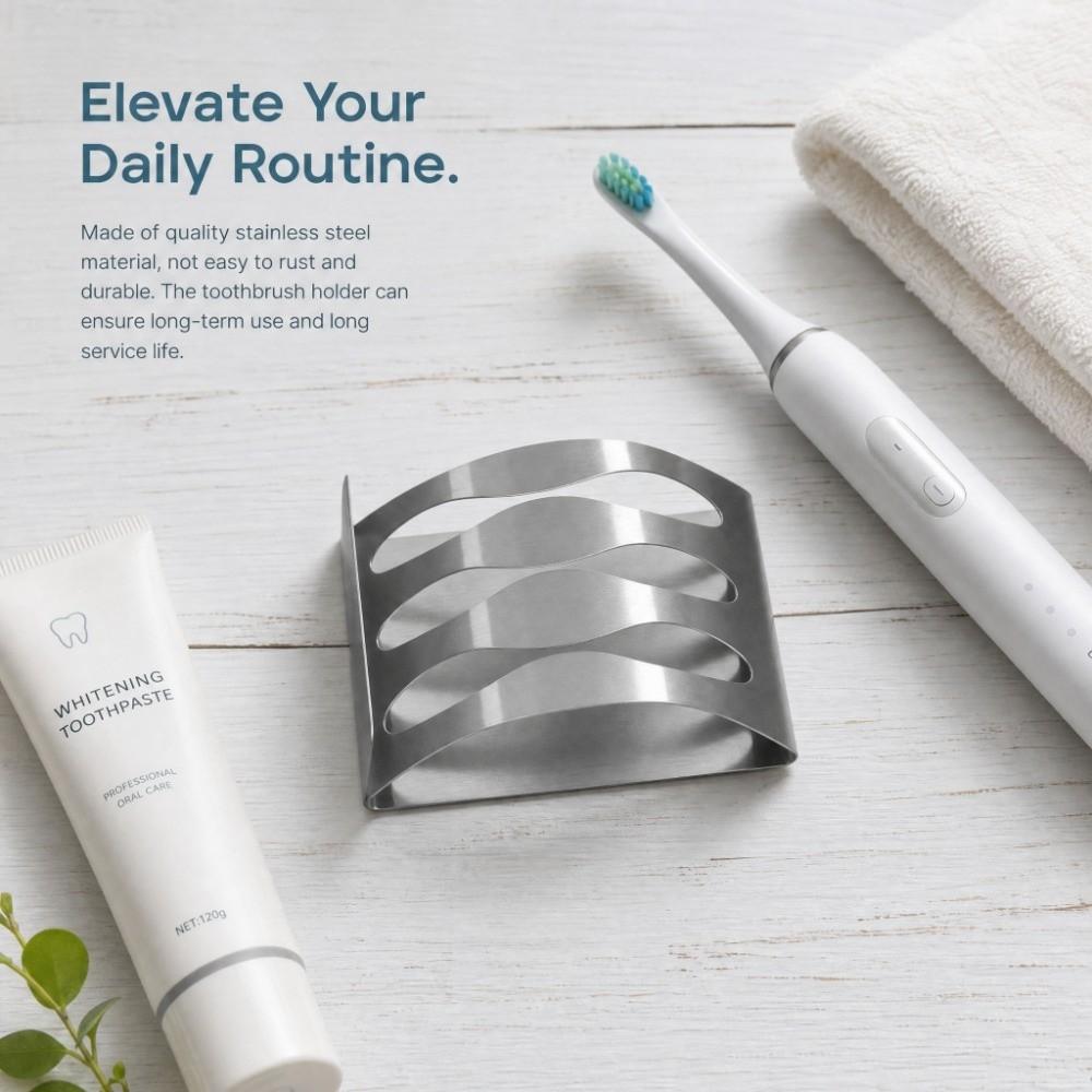 Silver Toothbrush Organizer Stainless Steel Razor stand Toothbrush Holder  Bathroom Washroom
