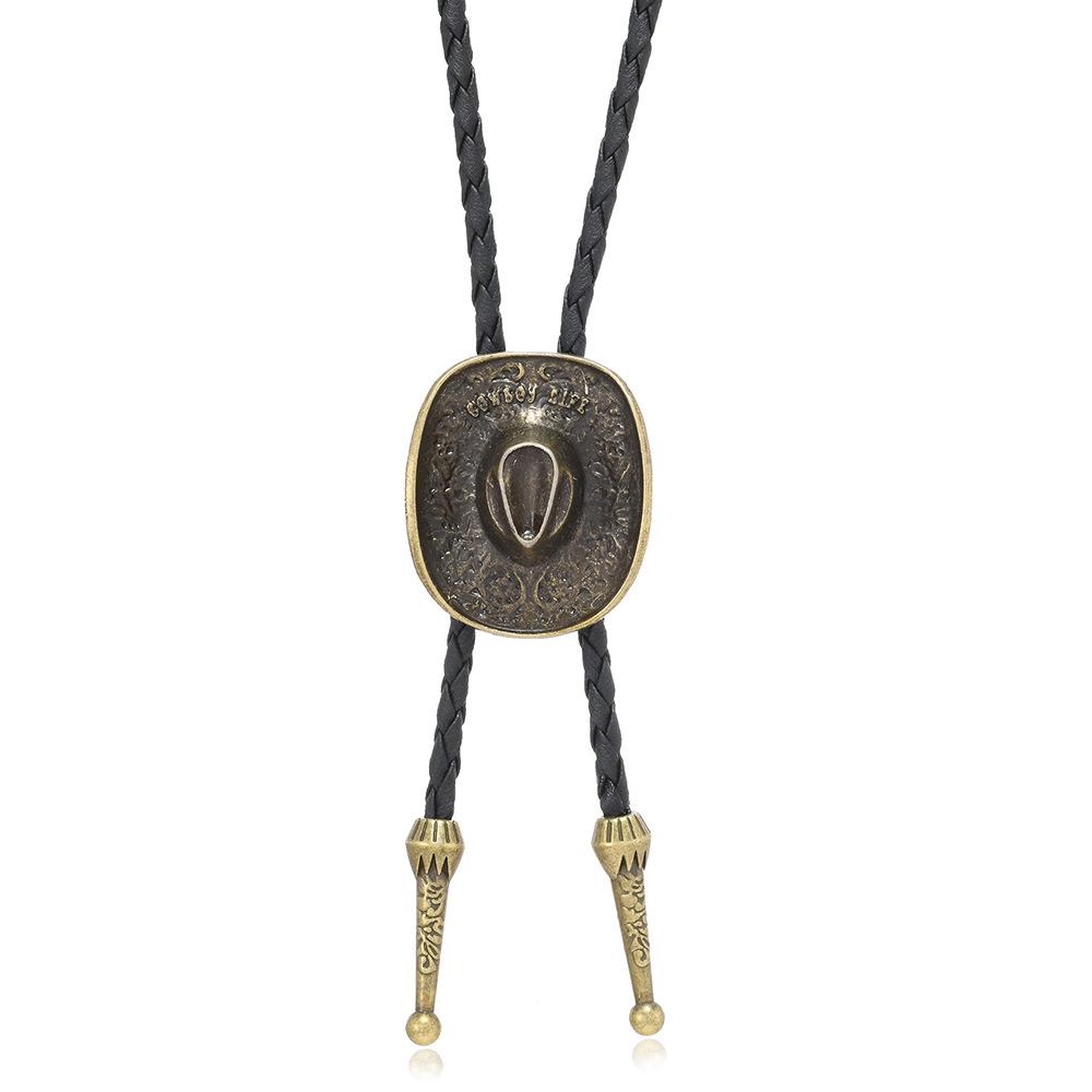 Europese & Amerikaanse Westerse Cowboy Stierenkop Hanger Hemdketting Bolo Tie Ketting