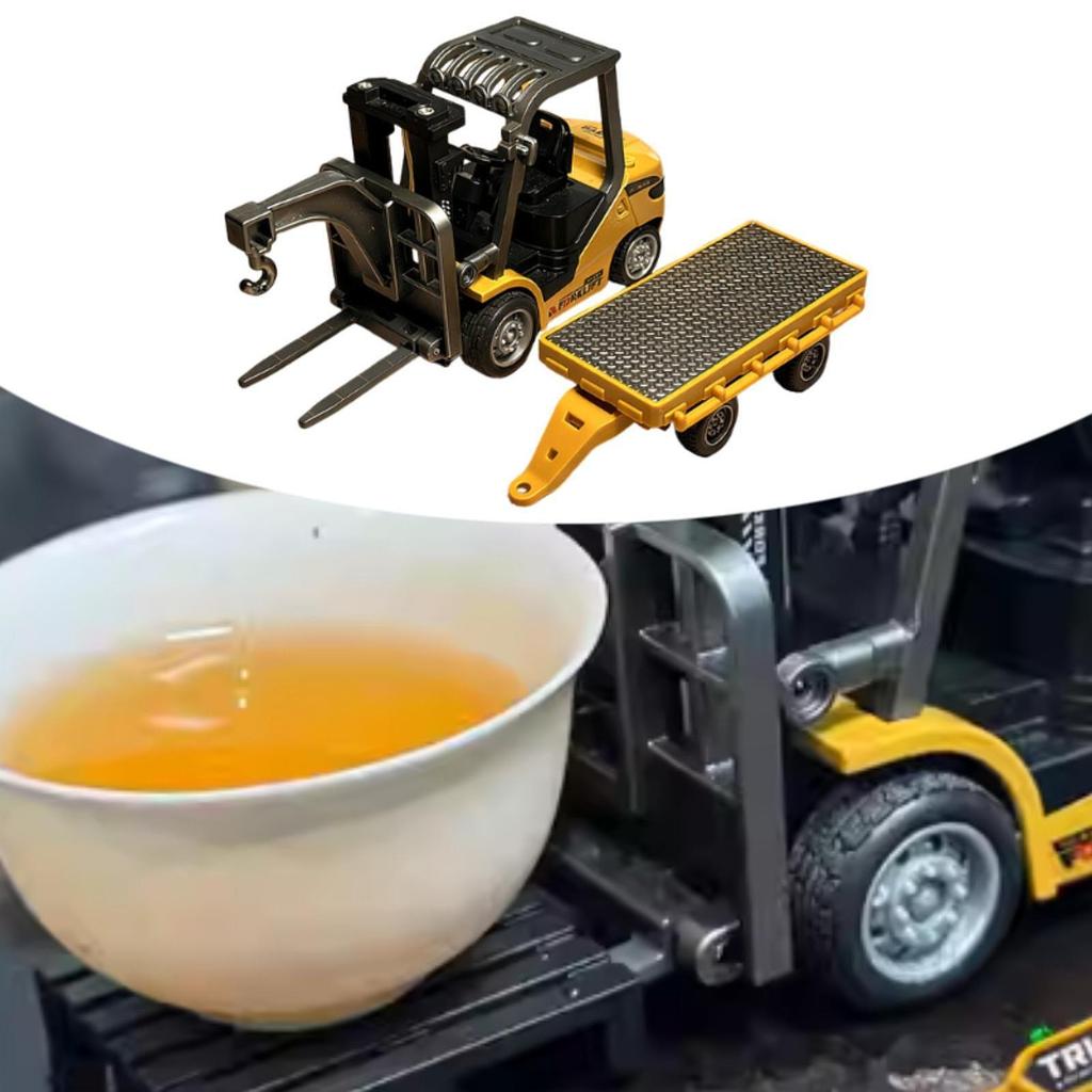 1/64 RC Gabelstapler Baustellenfahrzeug mit Sound Leichtgewichtige Stabile Metallkonstruktion Spielzeug, Mini