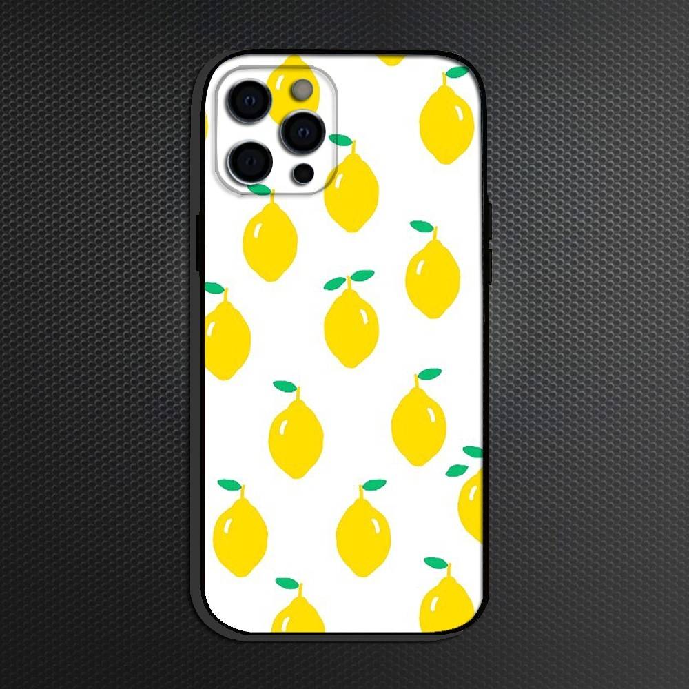 

Lemon Phone Case For iPhone 16,15,14,13,12,11 Plus,Pro Max, Others Soft Black Cover iPhone12PROMAX