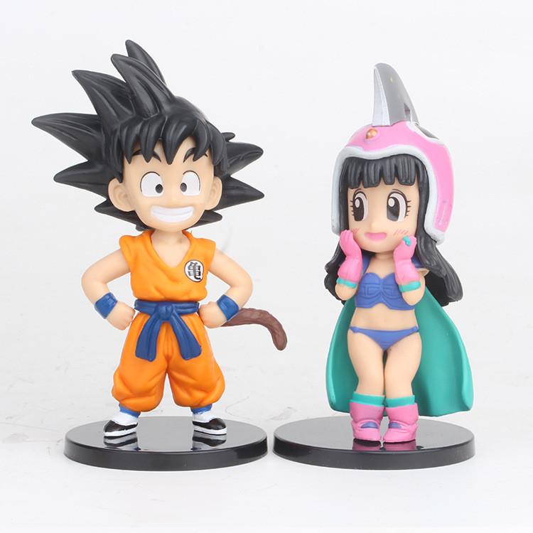 Dragon Ball Action Figures Collectible Pvc Models Cute Youth Goku Krillin Chi-chi Blind Box Car Dashboard Ornaments