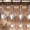 Wine Glass Holder No Drill Hanging Under Cabinet Wine Glass Rack for Household Kitchen