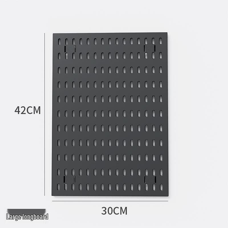 Wall-Mounted Pegboard Organizer with Accessories: Versatile Punch-Free Hanging System for Kitchens, Tool Rooms, and E-Sports Rooms.
