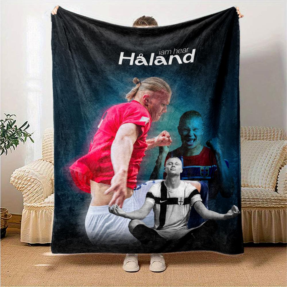 Haaland Blanket Durable Comfort Suitable For Bed Chair Couch Allseason Use Playful Design Birthday Christmas Gift Blanket