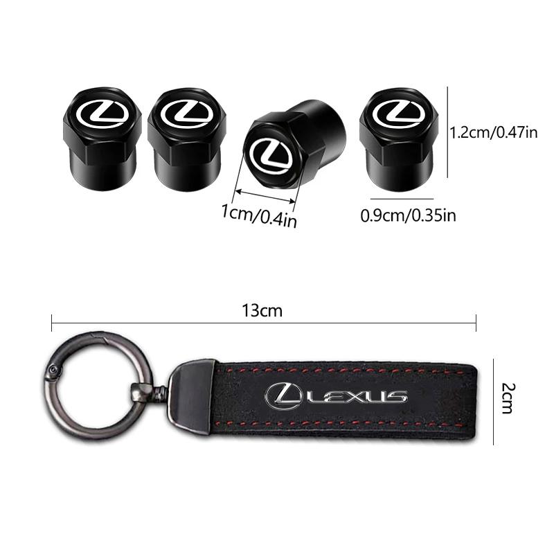 Auto Reifen Felgen Ventilkappen Abdeckung Wildleder Auto Schlüsselanhänger Ring Schlüsselanhänger Für Lexus RX330 IS250 RX350 IS300h NX300h RX400h Ct200h ES300h