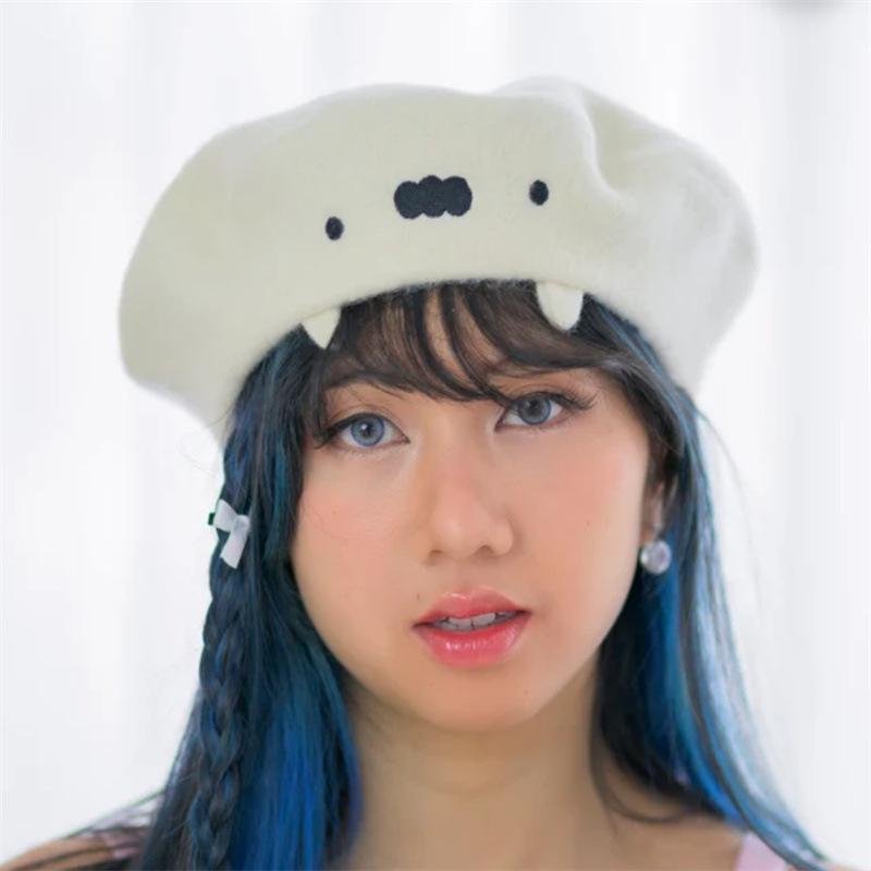 

Новая вязаная крючком шапка с цветочным узором из шерсти, теплая шапка для родителей и детей на осень и зиму Adult 57-59cm