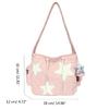 Convenient Corduroy Star Crossbody Bag with Pendant Perfect for Daily Outings