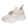 Women's Rhinestone Dad Shoes Korean Style Thick Bottom Sneakers Spring Breathable Casual Loafers Zapatillas Deportivas Mujer