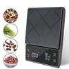 LED Screen Digital Coffee Scale USB Charging Non-slip Electronic Scale with Timer Portable Kitchen Food Scale Household