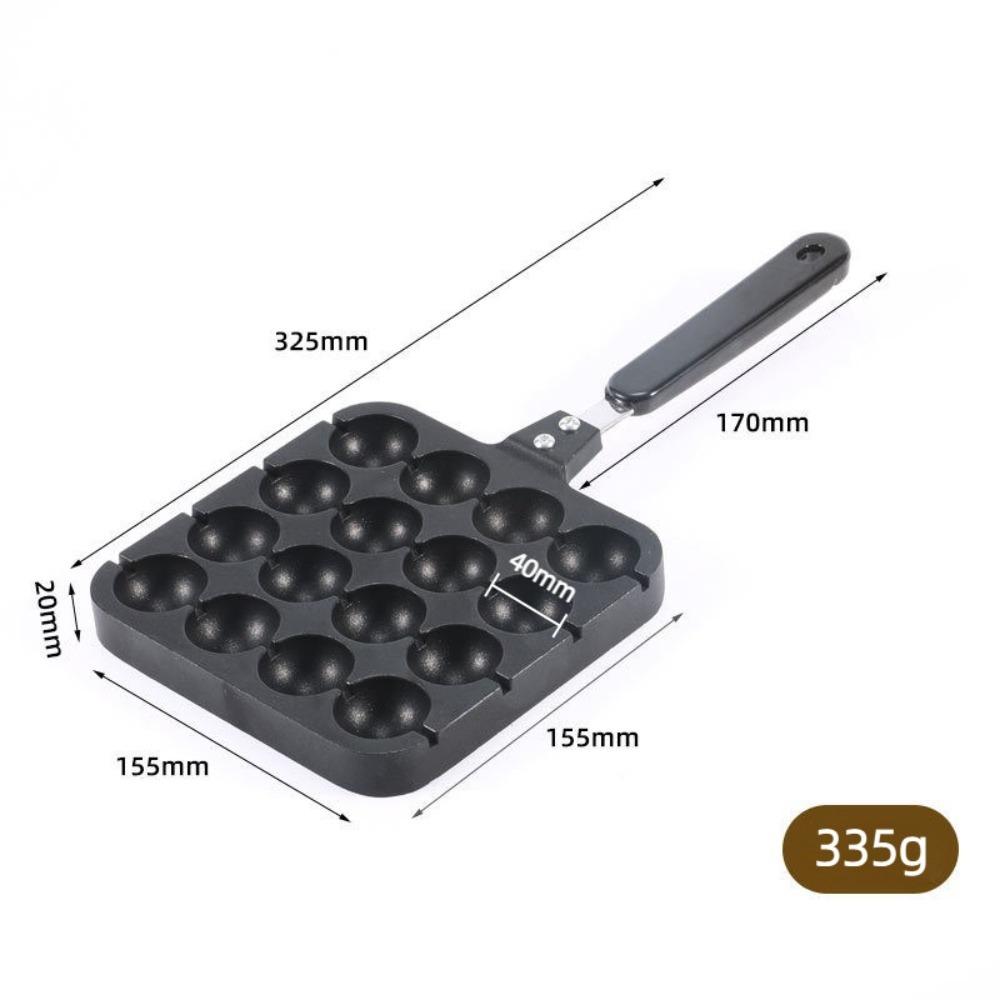 Cast Aluminum Alloy Cooking Tray 16-Hole Household Plate Smooth Snack Grill Plate Street Stall