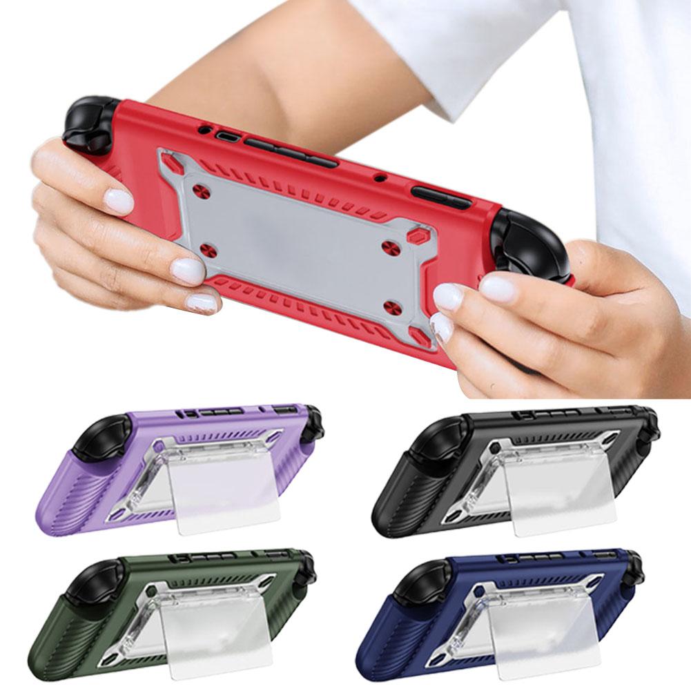 2IN1 Game Console Protective Case For Switch OLED 2 With Card Slot And Holder TPU Anti Fall Anti Slip Protective Shell Accessory