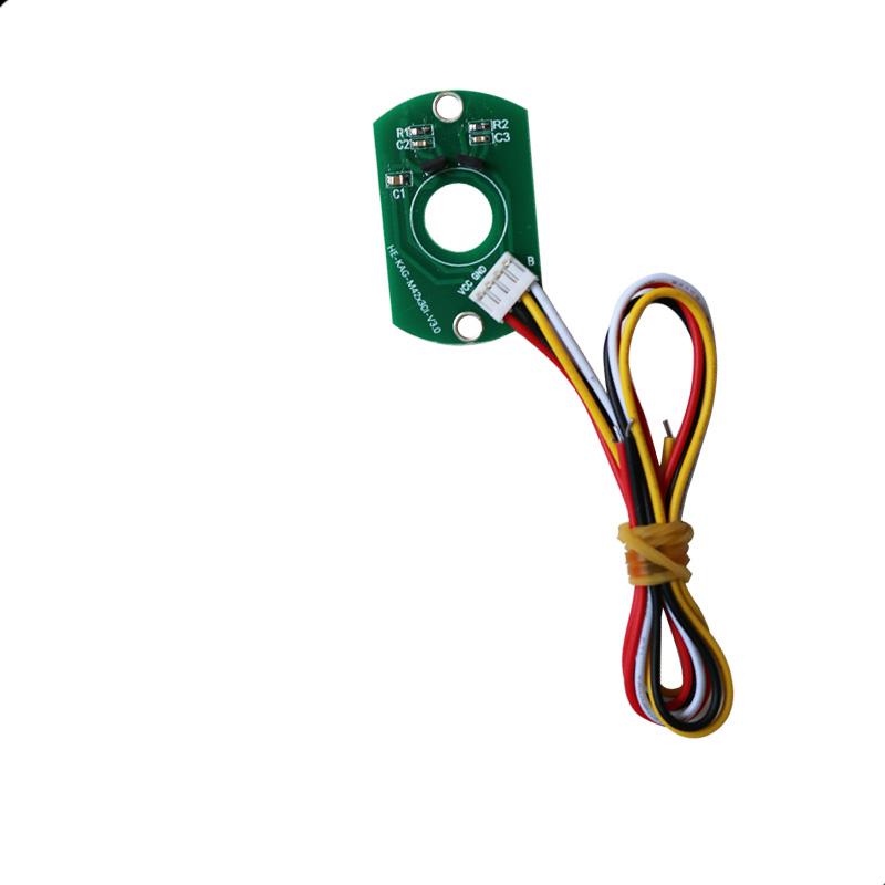 Double Hall magnetic encoder steel pipe motor code disc bobbin motor speed direction sensor tail shaft 5mm