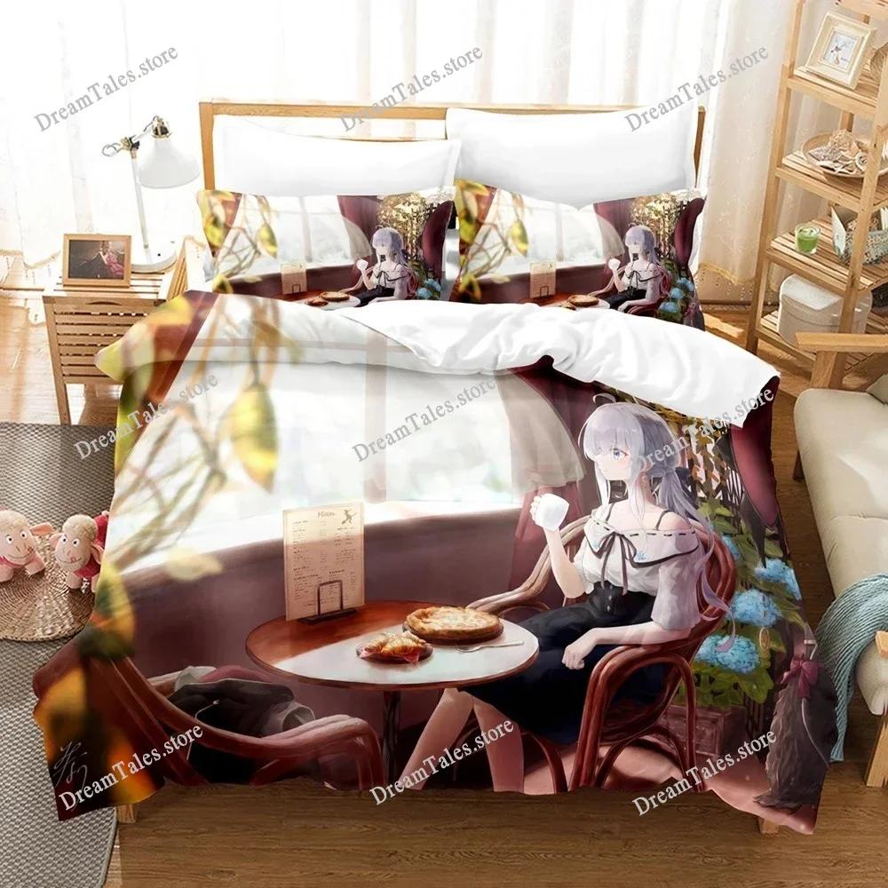 3D Printed Wandering Witch Bedding Set Anime The Journey Of Elaina Duvet Cover Double Twin Full Queen King Adult Kid Quilt Cover