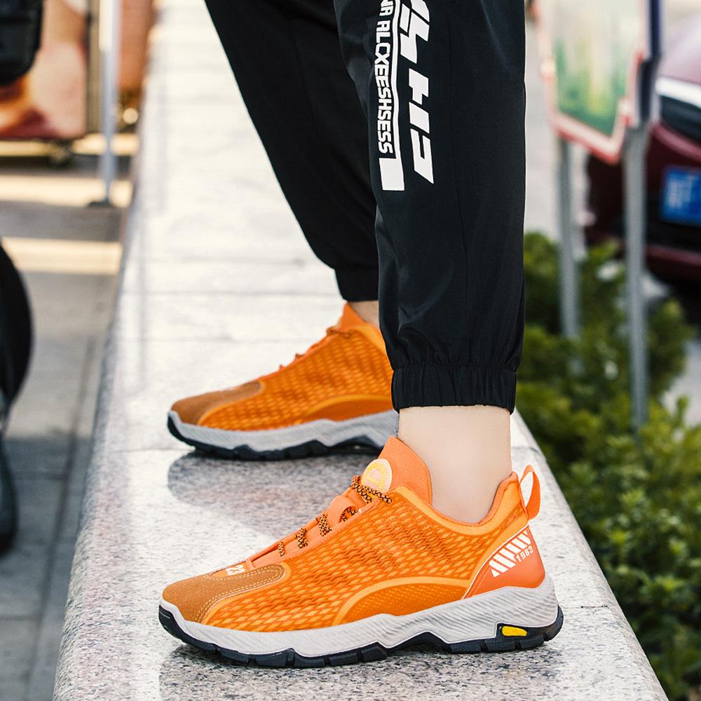 New foreign trade large size spring and autumn new men's shoes breathable mesh men's sports running flying weaving tide shoes casual versatile