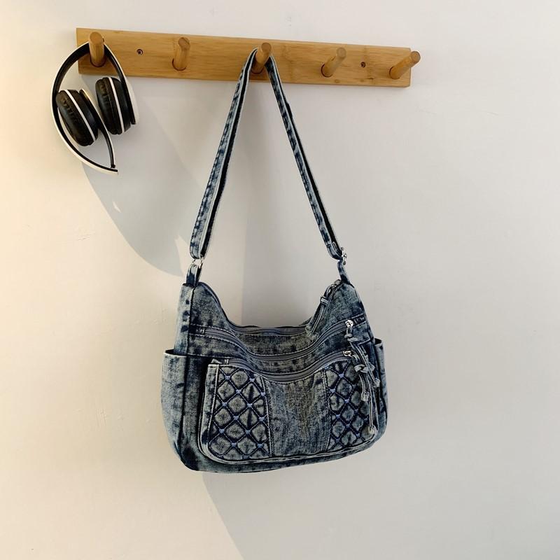 Retro Niche Denim Messenger Bag Women's 2025 Autumn New Trend Shoulder Bag Small Satchel Sports Small Backpack