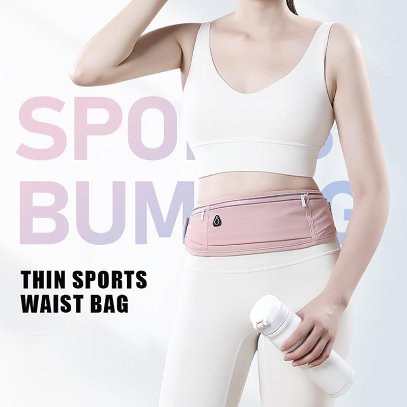 Waterproof Running Waist Belt With Three Pockets And Headphone Port Perfect For Jogging Hiking Outdoor Fitness Workouts