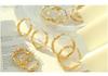 18K Gold-Plated Titanium Steel Twisted C-Shaped Earrings - Hong Kong Style