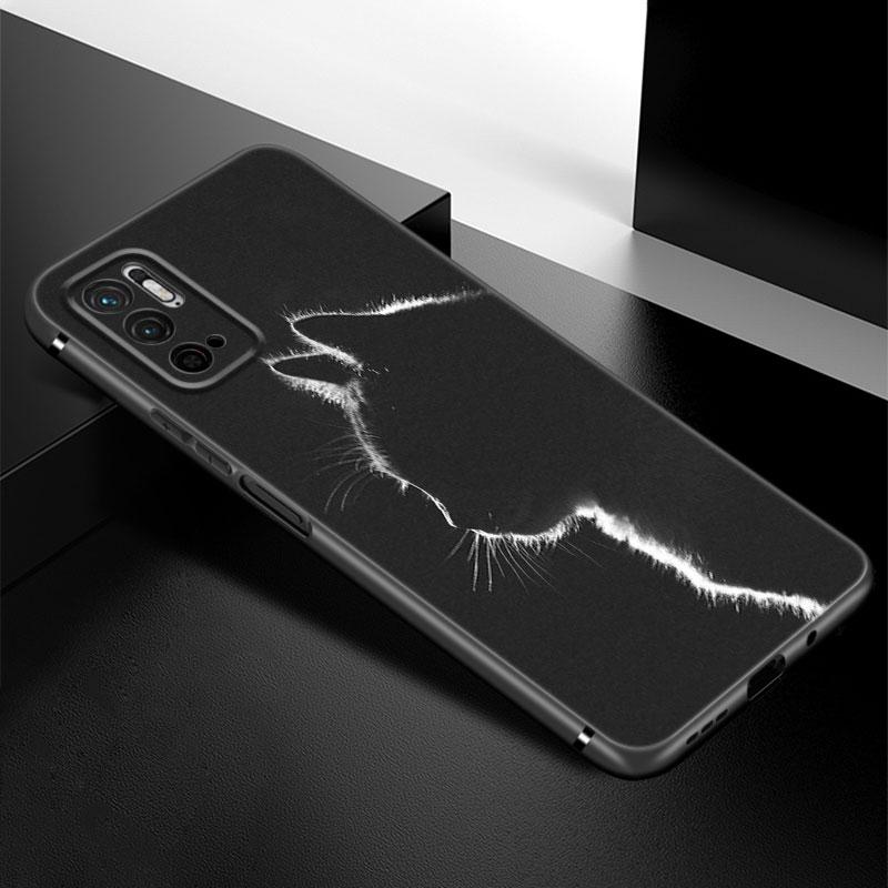 Schwarze Katze Starrendes Auge Handyhülle Für Xiaomi Redmi Note 7 8 9 10 Lite 11 11E 11T 12 Pro 11S 4G 10T 5G 8T 9S 10S TPU Schwarze Hülle