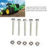 Kit 5 Ensembles 19M7834/14M7397 Boulon de Cisaillement pour Vis d'Archimède Boulon de Cisaillement Écrou de Blocage Argenté Boulons de Cisaillement pour Entretien d'Équipement Deere