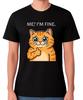 Me? I’m Fine Crying Cat Unisex T-Shirt Funny Sad Meme Cat Tee