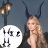 Halloween Cosplay Devil Horns Masquerade Props Soft Comfortable Headband Unisex Headgear for Themed Gatherings