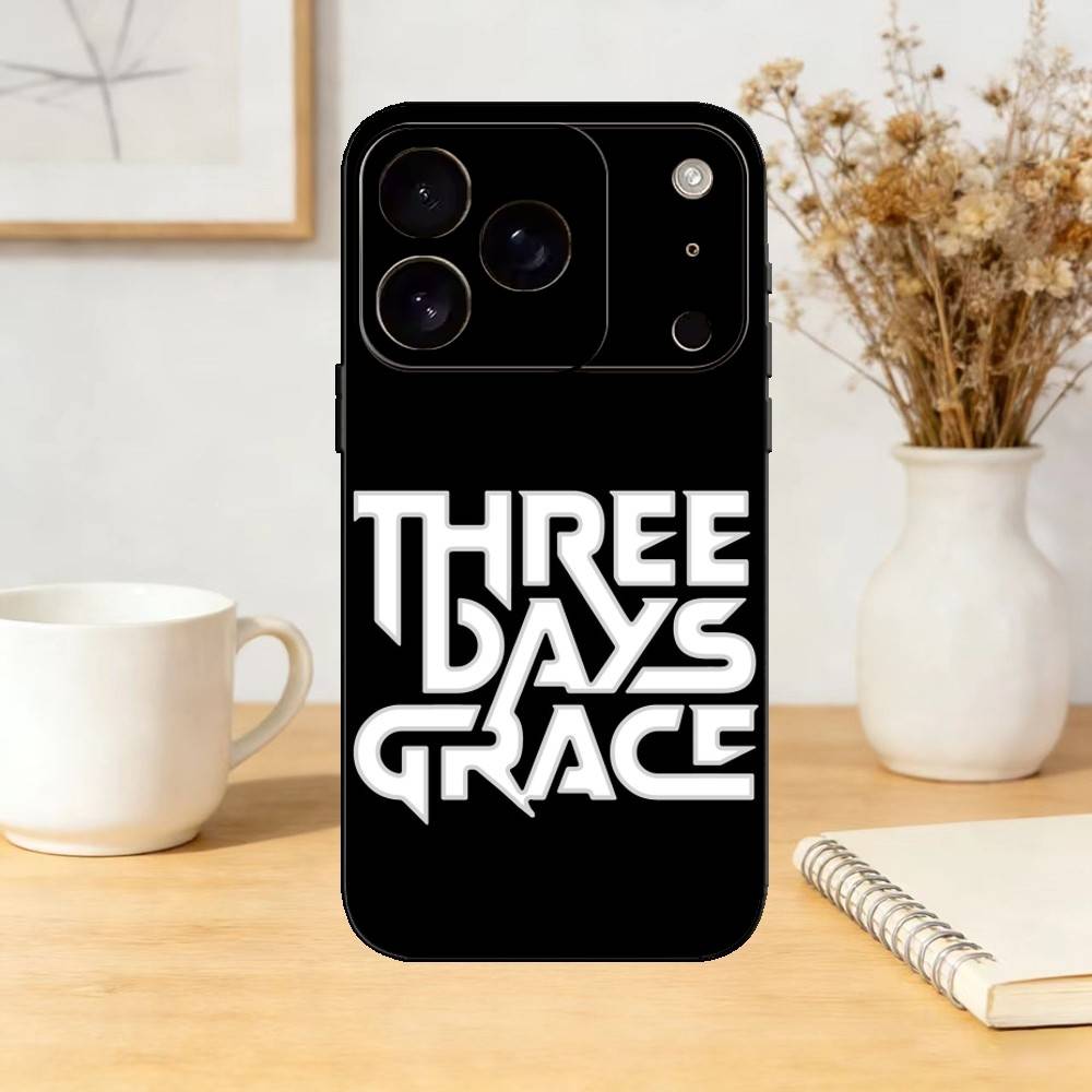 

TDG Rock Band T-Three Days Grace Phone Case For iPhone 17,16,15,14,13,12,11 Plus,Pro Max,SE4Soft Silicone Black Cover iPhone13PROMAX