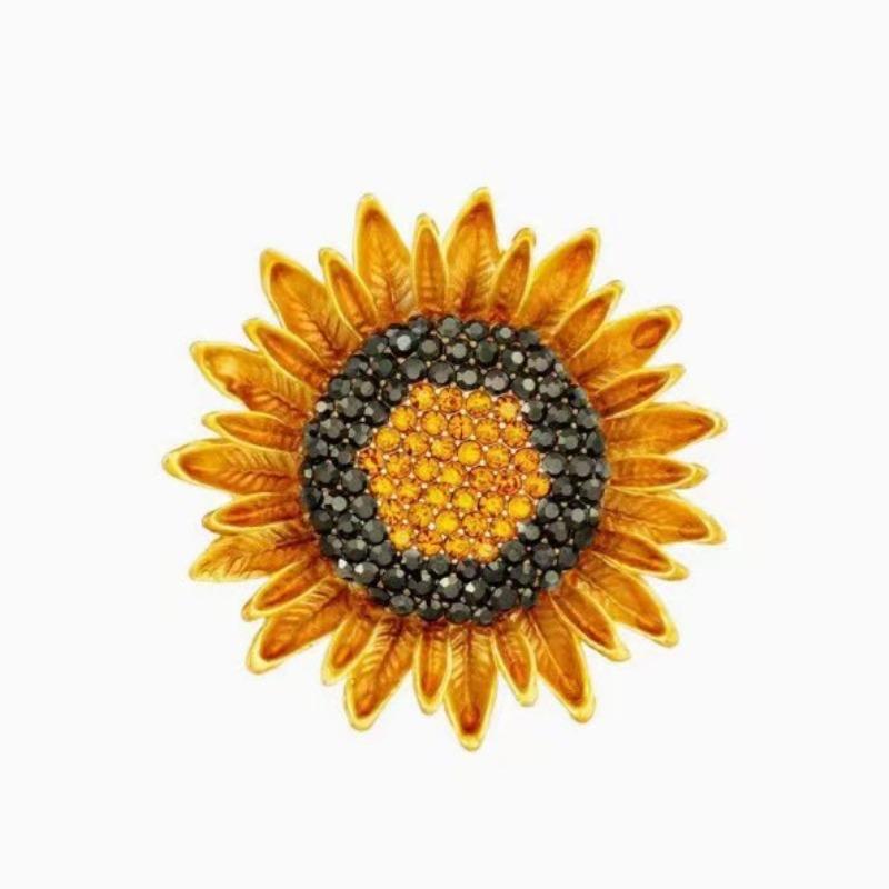 New Alloy Brooch High-end Niche Women's Peony High-end Pin Coat Suit High-end Versatile Brooch