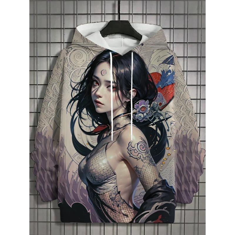 Anime Women's Men's Fashion Printed Hoodies Autumn and Winter Designer Hoodies Casual Sweatshirts Comfortable Warm Long Sleeve