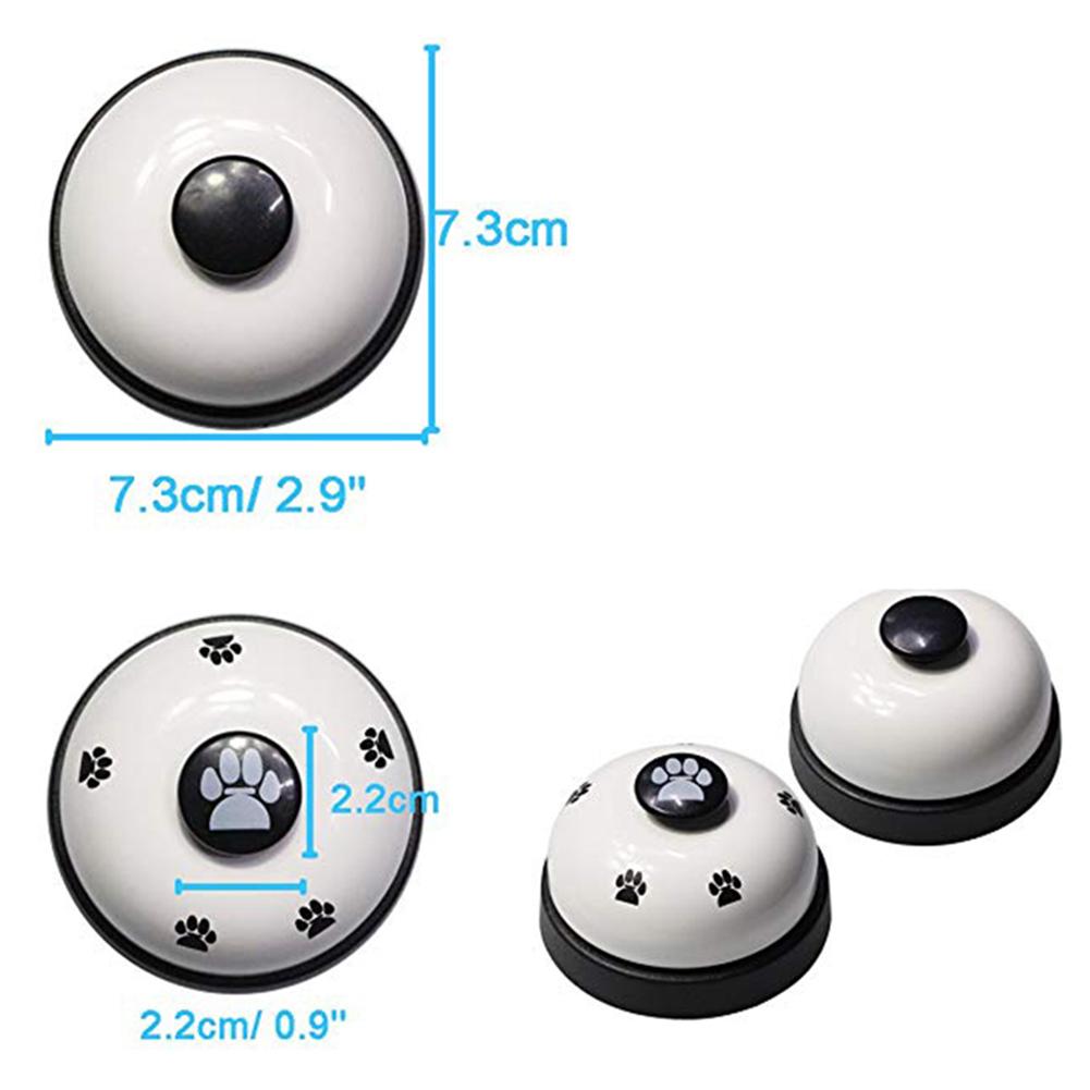 New Pet Toy Training Bell (white (white + Black Button))