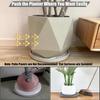 Heavy Duty Plant Saucer with Wheels Rolling Flower Pot Coaster Plastic Planter Dolly with 360° Casters Self Draining Mobile Potted Trolley