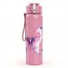 1PC Butterfly Christian Faith Quote Print 750ml Color Plastic Sports Water Bottle Leakproof Flip Straw Lid Suitable for Sports Office Home Use