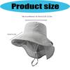 Sun Protective Wide Brims Fisherman Hat With Large Neck Covers For Outdoor Activity Hiking And Beach Camping Accessory