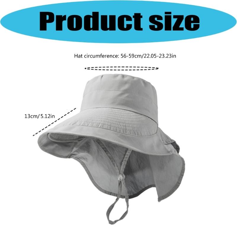 Sun Protective Wide Brims Fisherman Hat With Large Neck Covers For Outdoor Activity Hiking And Beach Camping Accessory