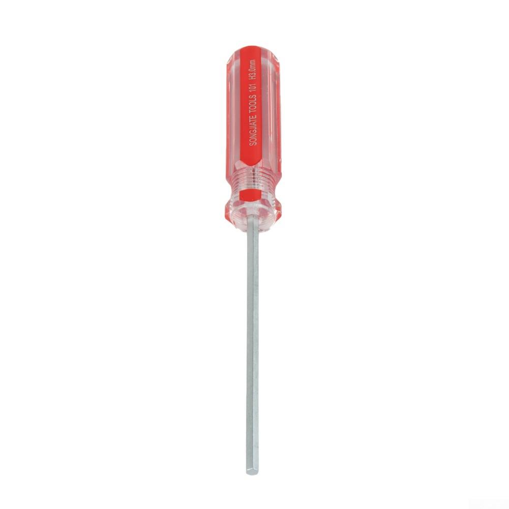 Models Hexagon Screwdriver Silver+Red Single Flat Head Hex Toys