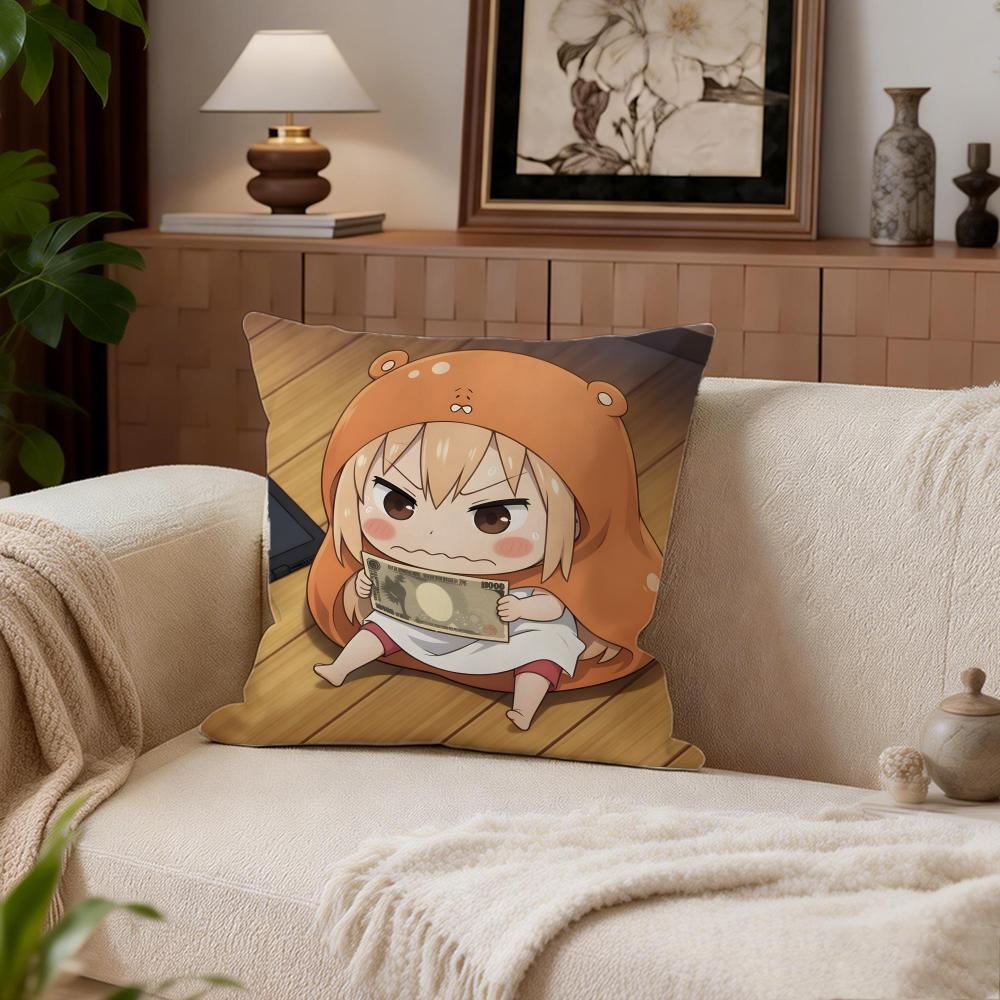 Comedy Himouto Umaruchan Cushion Cover Cushion Cover Set 4Pcs 50x50 45x45 40x40 Pillowcase Decorative Sofa Home Decor