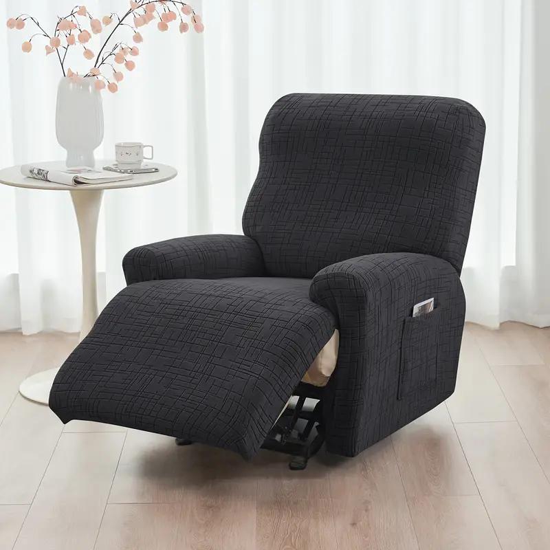 4Pcs/Set Split Recliner Sofa Cover Jacquard 1Seater Relax Armchair Slipcover Stretch Single Sofa Cover Living Room Funda Sofa