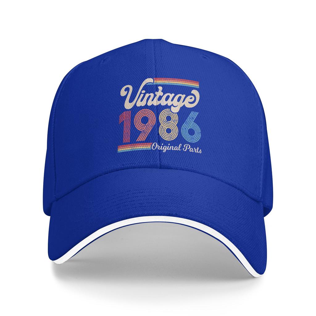 Vintage 1986 Birthday Gift Born Made 1986 Baseball Cap Outdoor Gym Sun Visor Hip Hop Hats Women Men Fashion Custom Baseball Caps
