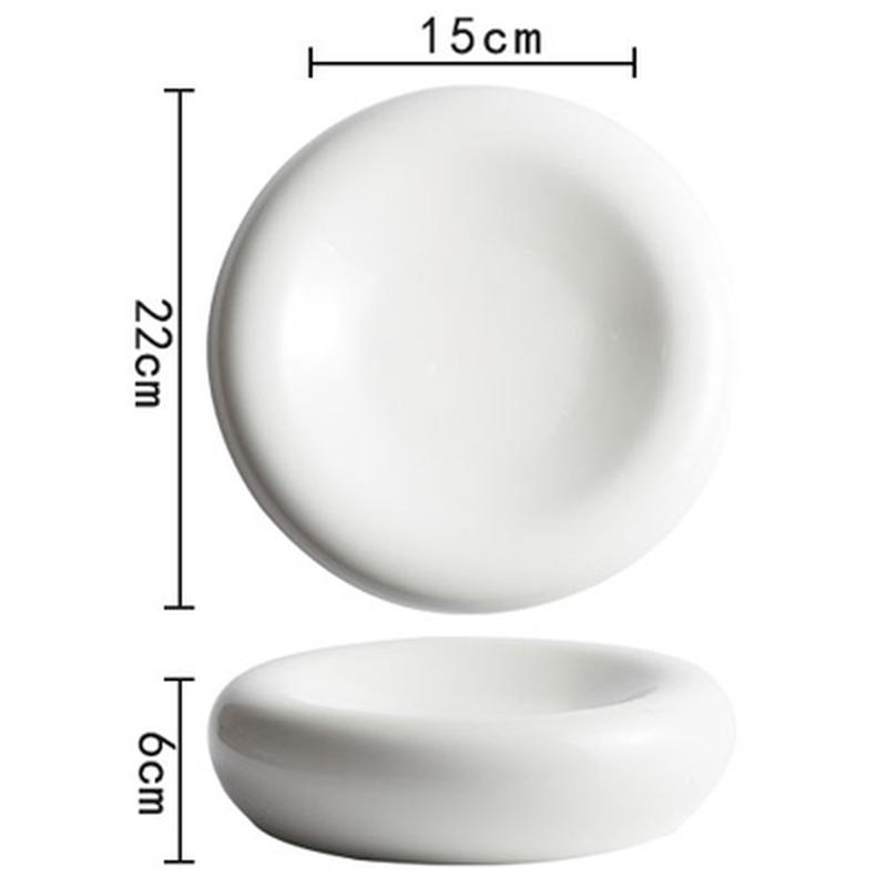 Thickened Ceramic Dining Plate Dessert Plate Sashimi Plates Dim Sum Dish Refreshments Tray Sushi Plates Fruit Dish Salad Bowl