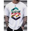 New Summer Men's Fashion T-shirt Personality Simple Pattern Printed Men's T-shirt Top