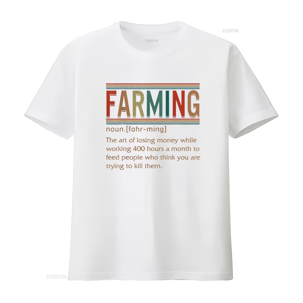 Farming Noun Definition Funny Farmer Farm Lover S T Shirt Vintage Washed Soft Designer Clothes Unisex Homme