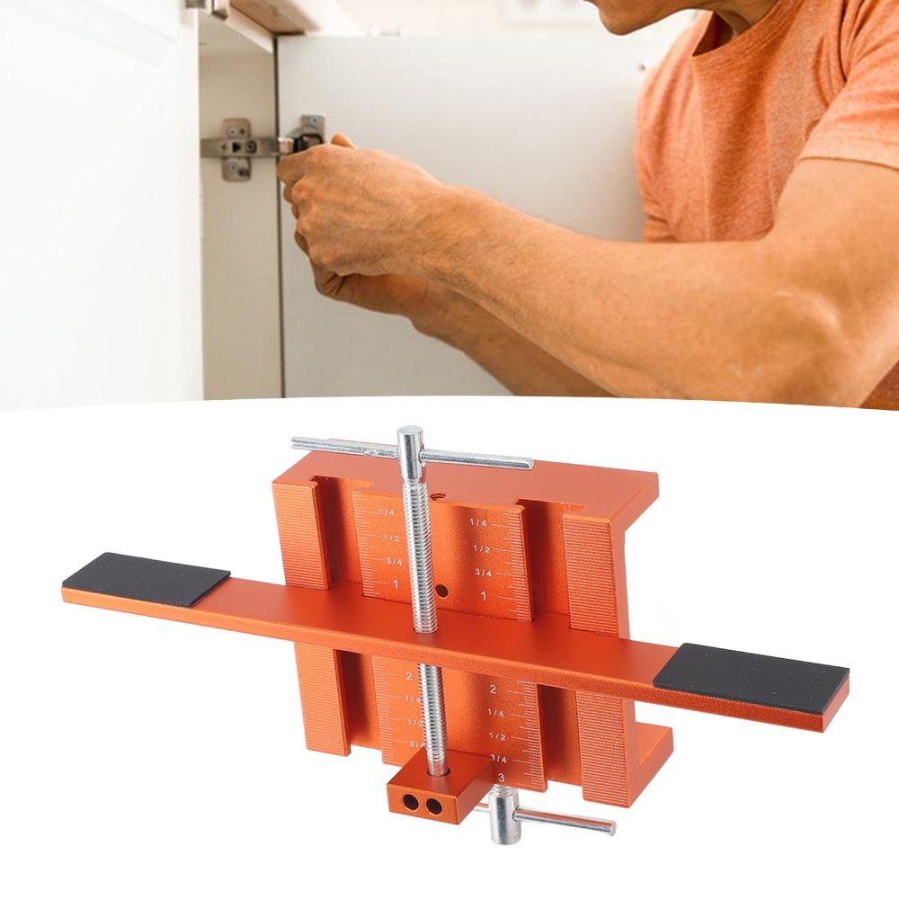 Aluminum Alloy Hardware Jig Tool Adjustable Door Hinge Jig Universal Door Mounting Jig Woodworking