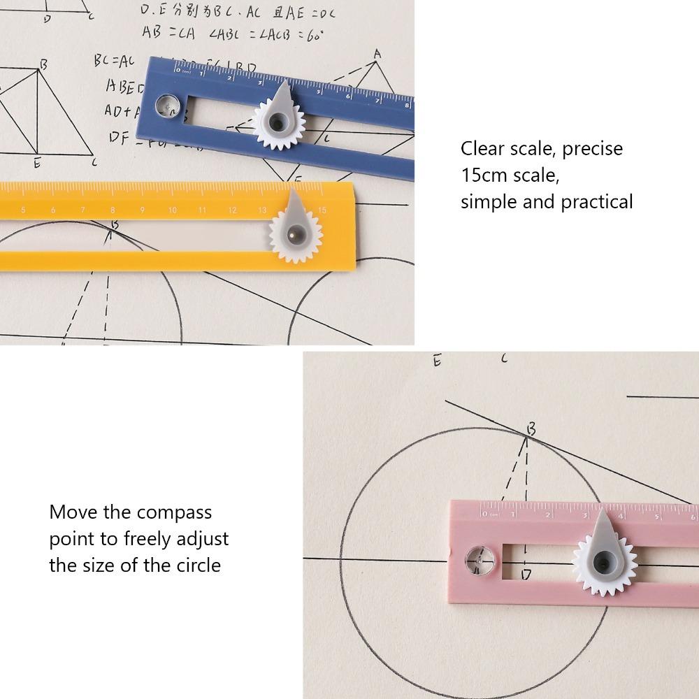 Plastic Compass Ruler Multifunctional Drafting Tool Circle Drawing Tool Design Drafting