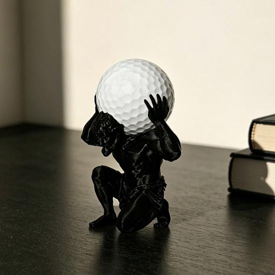 3D Printed Golf Ball Display Stand Single Golf Ball Holder Myth Man Ball Stand for Desk Bookshelf Bookcase Shelf Mantel Decor
